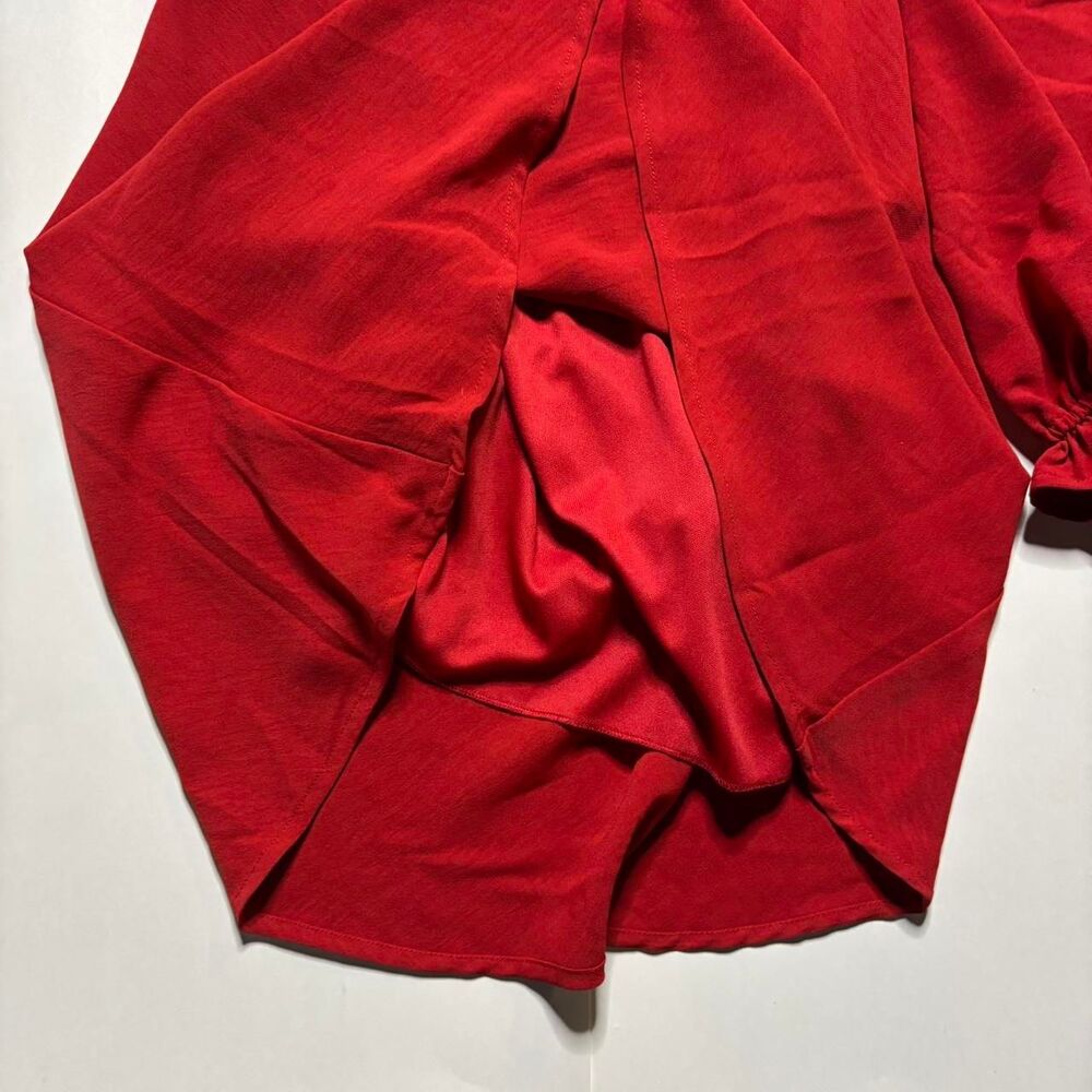Women's Mini Red Dress with Bow Tie in Back | Small - Picture 4 of 5